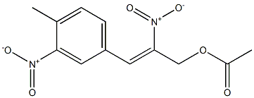 Acetic acid 2-nitro-3-[4-methyl-3-nitrophenyl]-2-propenyl ester Struktur