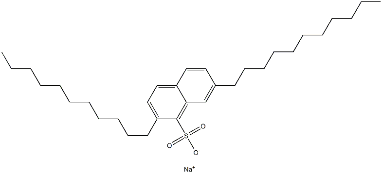 2,7-Diundecyl-1-naphthalenesulfonic acid sodium salt Struktur