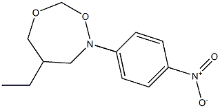 2-(4-Nitrophenyl)-4-ethyl-tetrahydro-1,6,2-dioxazepine Struktur