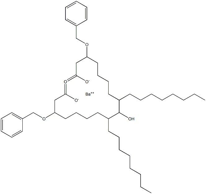 Bis(3-benzyloxy-9-hydroxystearic acid)barium salt Struktur