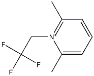 1-(2,2,2-Trifluoroethyl)-2,6-dimethylpyridinium Struktur