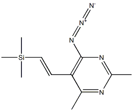 5-[2-(Trimethylsilyl)ethenyl]-2,4-dimethyl-6-azidopyrimidine Struktur