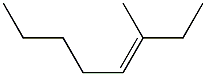 (E)-3-Methyl-3-octene Struktur