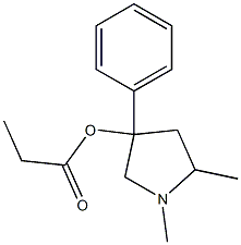 1,5-Dimethyl-3-phenylpyrrolidin-3-ol propionate Struktur