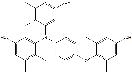 N,N-Bis(5-hydroxy-2,3-dimethylphenyl)-4-(4-hydroxy-2,6-dimethylphenoxy)benzenamine Struktur