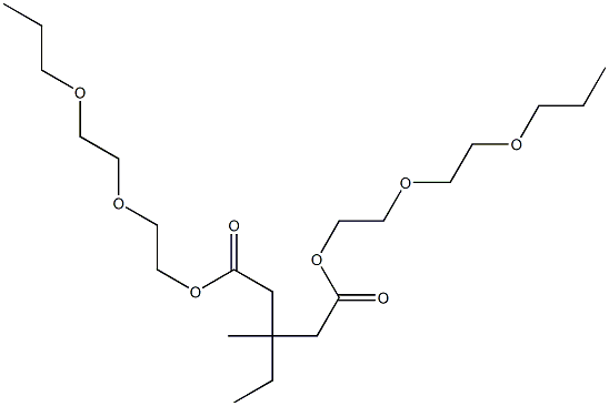 3-Ethyl-3-methylglutaric acid bis[2-(2-propoxyethoxy)ethyl] ester Struktur