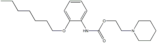 1-[2-[[(2-(Heptyloxy)phenyl)amino]carbonyloxy]ethyl]piperidine Struktur