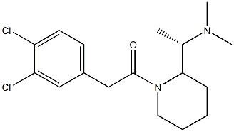 1-[(3,4-Dichlorophenyl)acetyl]-2-[(1S)-1-dimethylaminoethyl]piperidine Struktur