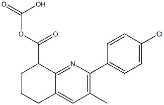 2-(4-Chlorophenyl)-5,6,7,8-tetrahydroquinoline-8,8-bis(carboxylic acid methyl) ester Struktur