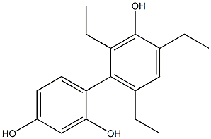 2',4',6'-Triethyl-1,1'-biphenyl-2,3',4-triol Struktur