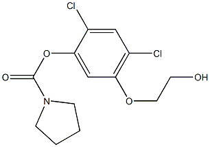 1-[2,4-Dichloro-5-(2-hydroxyethoxy)phenoxycarbonyl]tetrahydro-1H-pyrrole Struktur