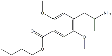 4-(2-Aminopropyl)-2,5-dimethoxybenzoic acid butyl ester Struktur