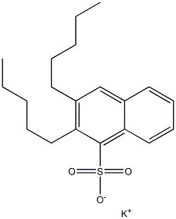 2,3-Dipentyl-1-naphthalenesulfonic acid potassium salt Struktur