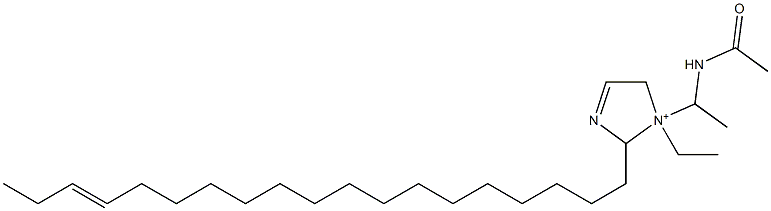 1-[1-(Acetylamino)ethyl]-1-ethyl-2-(16-nonadecenyl)-3-imidazoline-1-ium Struktur