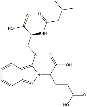 S-[2-(1,3-Dicarboxypropyl)-2H-isoindol-1-yl]-N-isovaleryl-L-cysteine Struktur