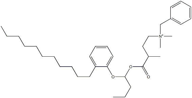 N,N-Dimethyl-N-benzyl-N-[3-[[1-(2-undecylphenyloxy)butyl]oxycarbonyl]butyl]aminium Struktur