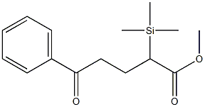 5-Oxo-5-phenyl-2-(trimethylsilyl)pentanoic acid methyl ester Struktur