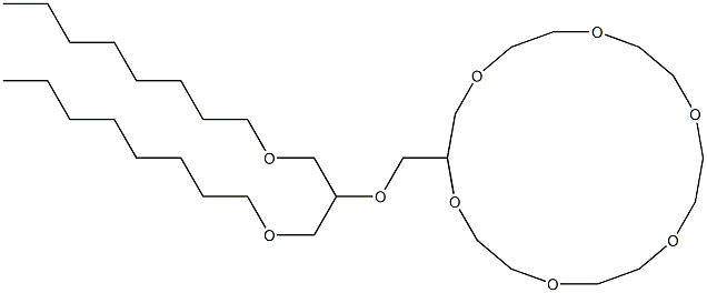 2-[[1,3-Bis(octyloxy)propan-2-yloxy]methyl]-1,4,7,10,13,16-hexaoxacyclooctadecane Struktur