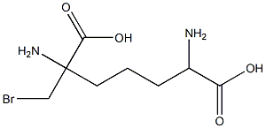 2,6-Diamino-2-bromomethylpimelic acid Struktur