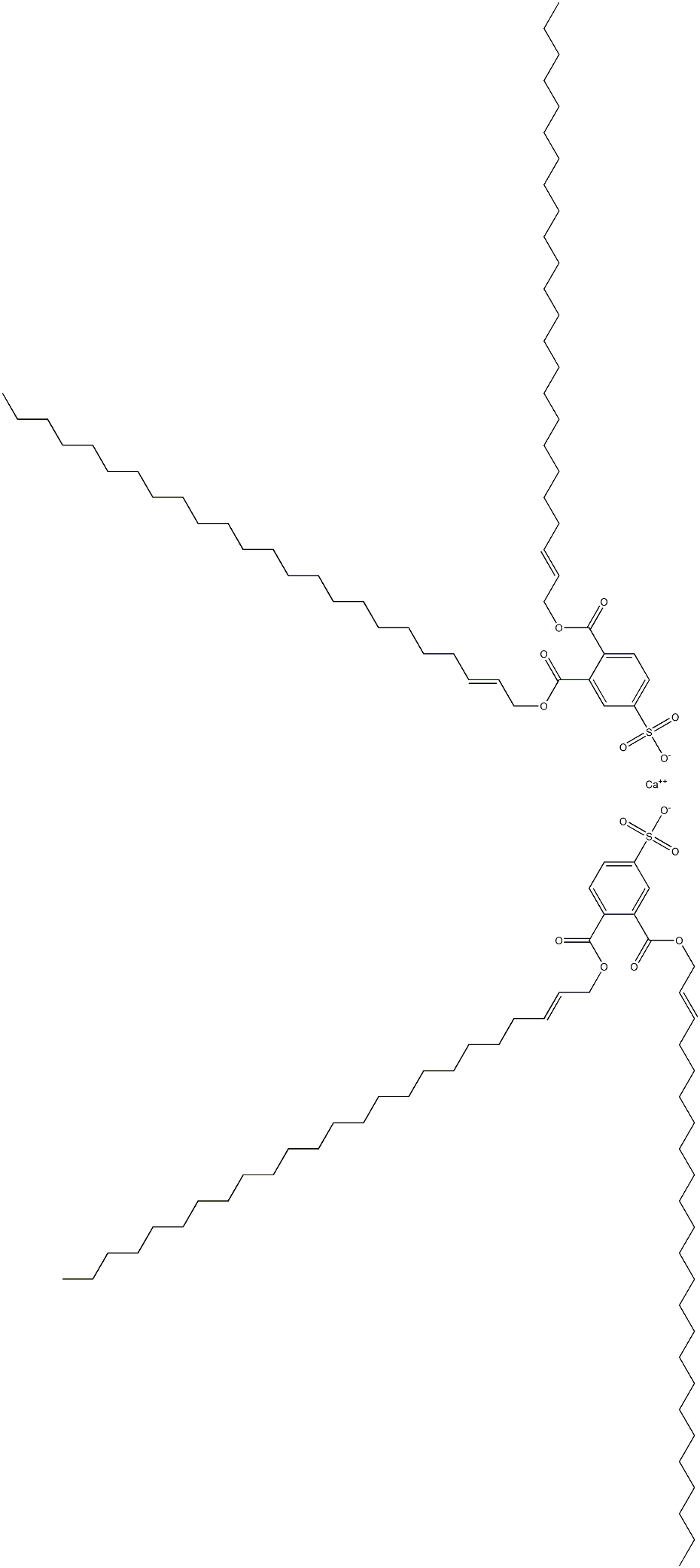 Bis[3,4-di(2-tetracosenyloxycarbonyl)benzenesulfonic acid]calcium salt Struktur