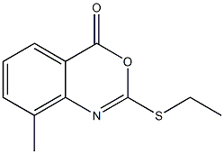 2-Ethylthio-8-methyl-4H-3,1-benzoxazin-4-one Struktur