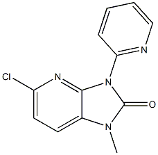 5-Chloro-1-methyl-3-(2-pyridyl)-1H-imidazo[4,5-b]pyridin-2(3H)-one Struktur