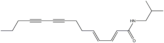 (2E,4E)-N-(2-Methylpropyl)-2,4-tetradecadiene-8,10-diynamide Struktur