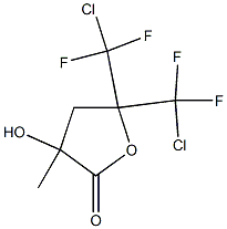 5,5-Bis(chlorodifluoromethyl)-4,5-dihydro-3-hydroxy-3-methyl-2(3H)-furanone Struktur