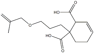 3-Cyclohexene-1,2-dicarboxylic acid hydrogen 1-[3-(methallyloxy)propyl] ester Struktur