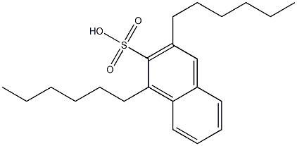 1,3-Dihexyl-2-naphthalenesulfonic acid Struktur