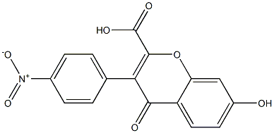 7-Hydroxy-4-oxo-3-(4-nitrophenyl)-4H-1-benzopyran-2-carboxylic acid Struktur