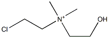 (2-Chloroethyl)(2-hydroxyethyl)dimethylaminium Struktur