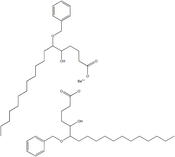 Bis(6-benzyloxy-5-hydroxystearic acid)barium salt Struktur