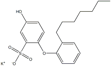 4-Hydroxy-2'-heptyl[oxybisbenzene]-2-sulfonic acid potassium salt Struktur