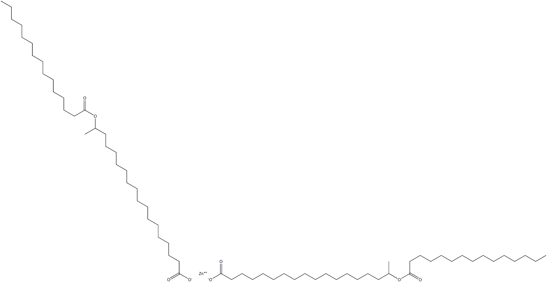 Bis(17-pentadecanoyloxyoctadecanoic acid)zinc salt Struktur