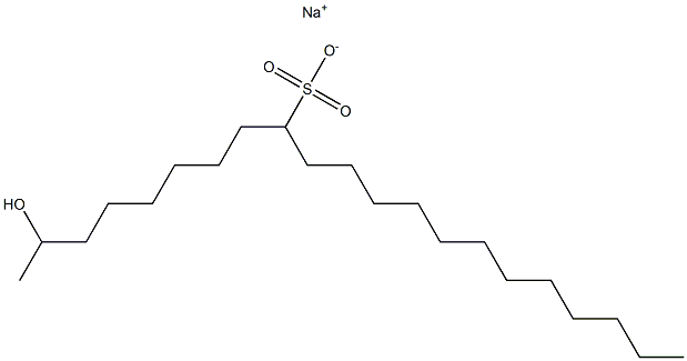 2-Hydroxyhenicosane-9-sulfonic acid sodium salt Struktur