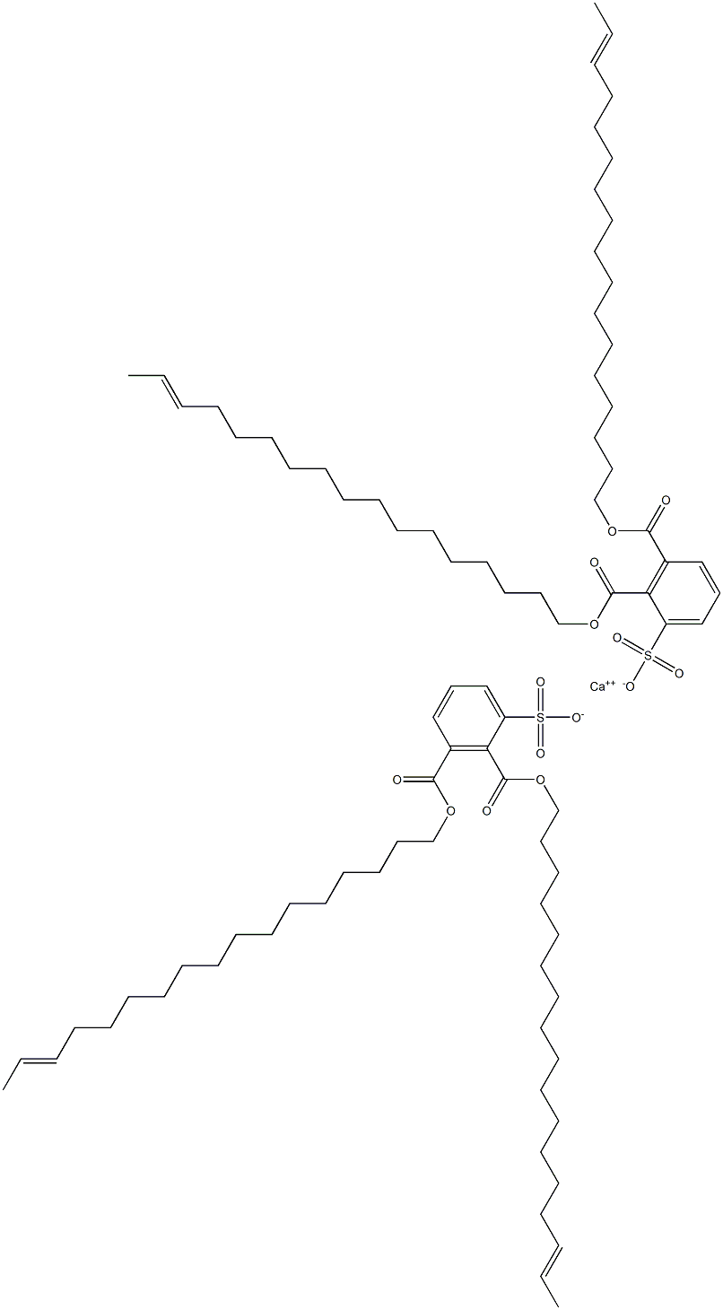 Bis[2,3-di(15-heptadecenyloxycarbonyl)benzenesulfonic acid]calcium salt Struktur