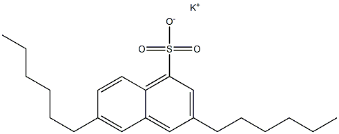 3,6-Dihexyl-1-naphthalenesulfonic acid potassium salt Struktur