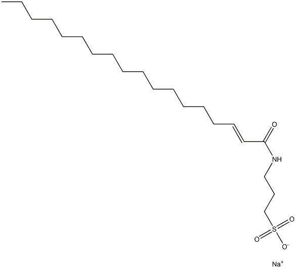 3-(2-Octadecenoylamino)-1-propanesulfonic acid sodium salt Struktur