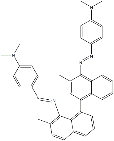 4,4'-Bis(4-dimethylaminophenylazo)-3,3'-dimethyl-1,5'-binaphthalene Struktur