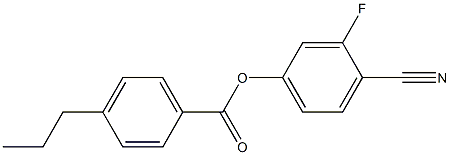 4-Propylbenzoic acid 4-cyano-3-fluorophenyl ester Struktur