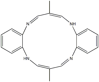 9,18-Dihydro-7,16-dimethyldibenzo[b,i][1,4,8,11]tetraazacyclotetradecine Struktur