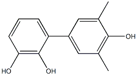 3',5'-Dimethyl-1,1'-biphenyl-2,3,4'-triol Struktur