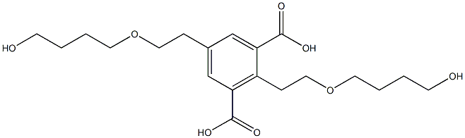 2,5-Bis(7-hydroxy-3-oxaheptan-1-yl)isophthalic acid Struktur