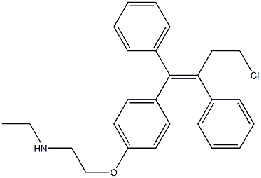 1-(2-Chloroethyl)-1-phenyl-2-[4-(2-ethylaminoethoxy)phenyl]-2-(phenyl)ethene Struktur