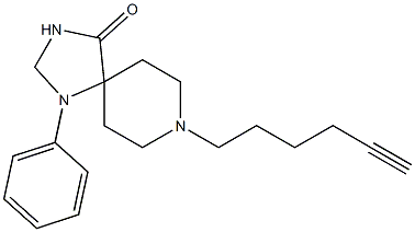 8-(5-Hexynyl)-1-phenyl-1,3,8-triazaspiro[4.5]decan-4-one Struktur