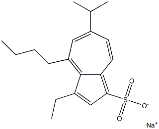 6-Isopropyl-3-ethyl-4-butylazulene-1-sulfonic acid sodium salt Struktur