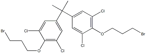 1,1'-[Isopropylidenebis(2,6-dichloro-4,1-phenyleneoxy)]bis(3-bromopropane) Struktur