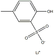 2-Hydroxy-5-methylbenzenesulfonic acid lithium salt Struktur