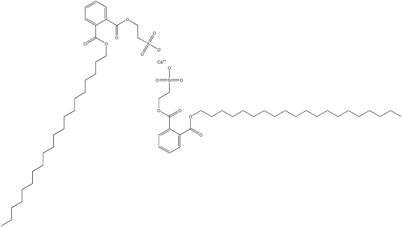 Bis[2-[(2-icosyloxycarbonylphenyl)carbonyloxy]ethanesulfonic acid]calcium salt Struktur